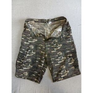 True Rock Men's 38 Cargo Military Green Coumoflage Utility Cotton Polyeste Short